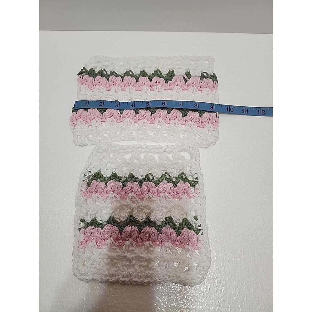 Dishcloths‎ Set of 2 Tulips 100% Cotton Handmade